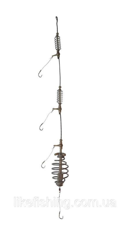 Готовая снасть 70г 3 пружины 4 крючка Fishing Rain SL 4870