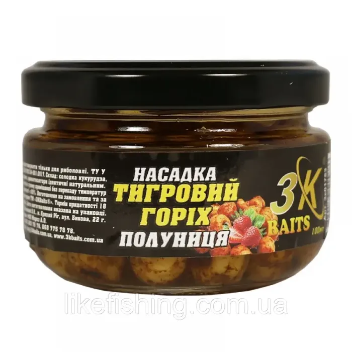 Насадка тигровый орех клубника 100 мл 3K Baits