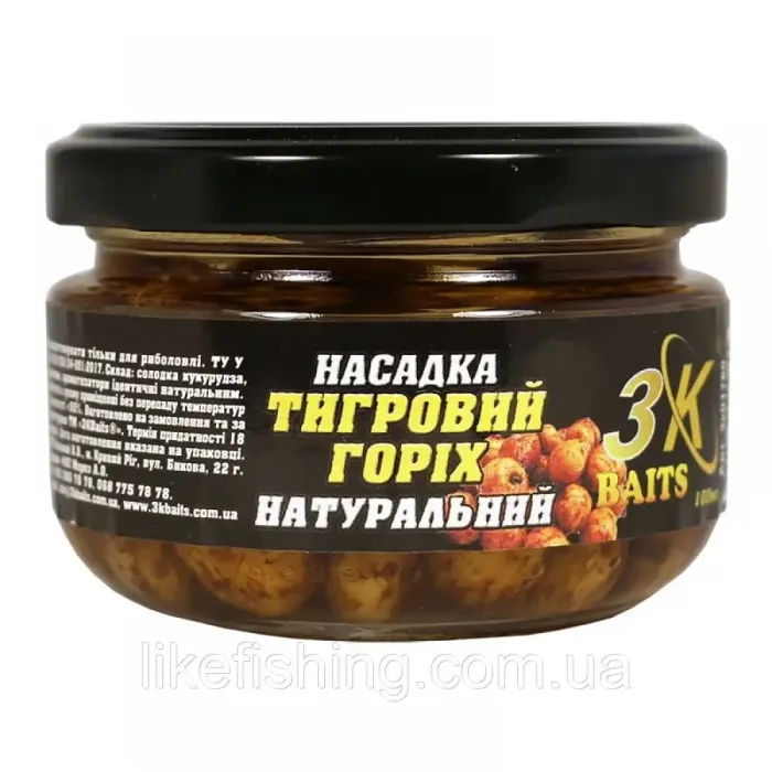 Насадка тигровый орех натуральный 100 мл 3K Baits