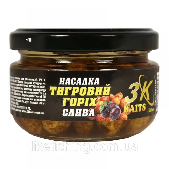 Насадка тигровый орех слива 100 мл 3K Baits