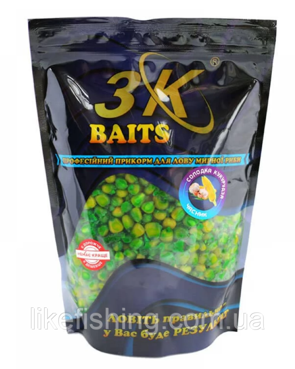Сладкая кукуруза чеснок 800 г 3K Baits