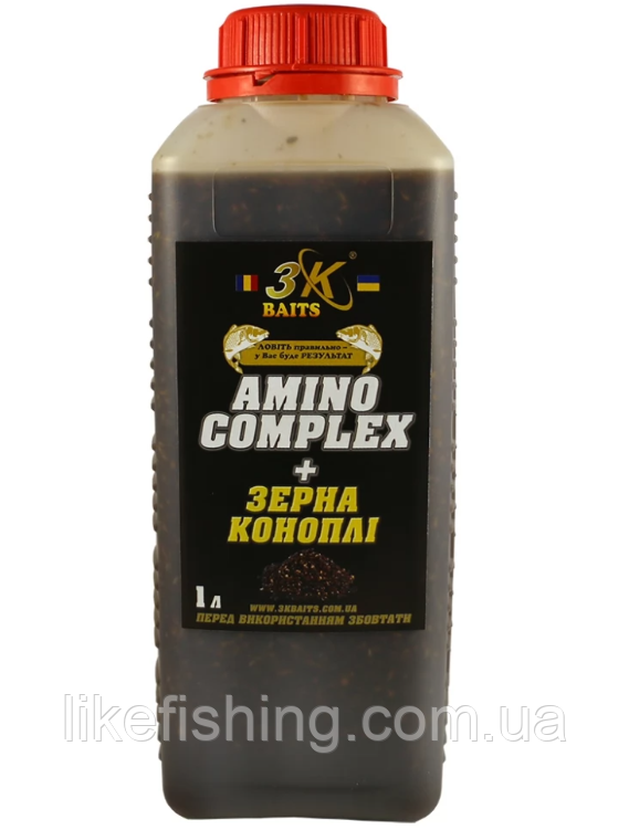 Зёрна конопли залитые в Amino Complex 1000мл 3K Baits