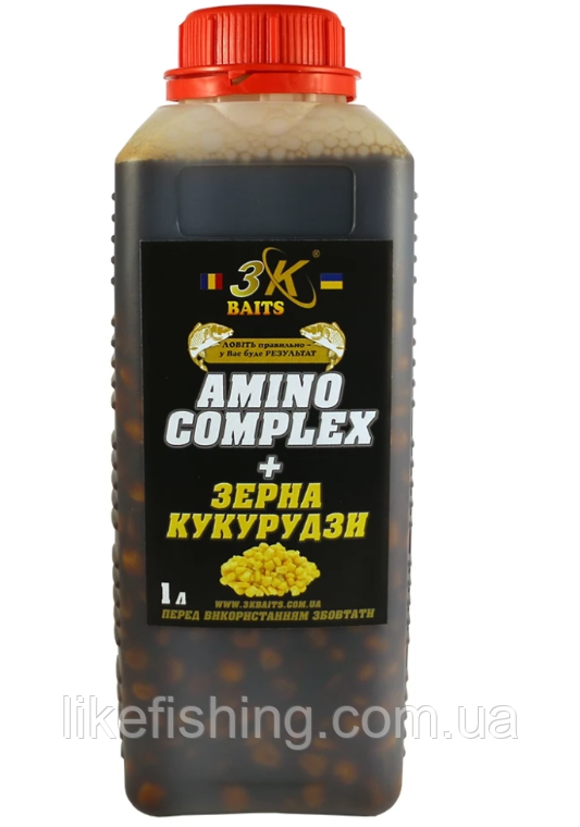 Зёрна кукурузы залитые в Amino Complex 1000мл 3K Baits