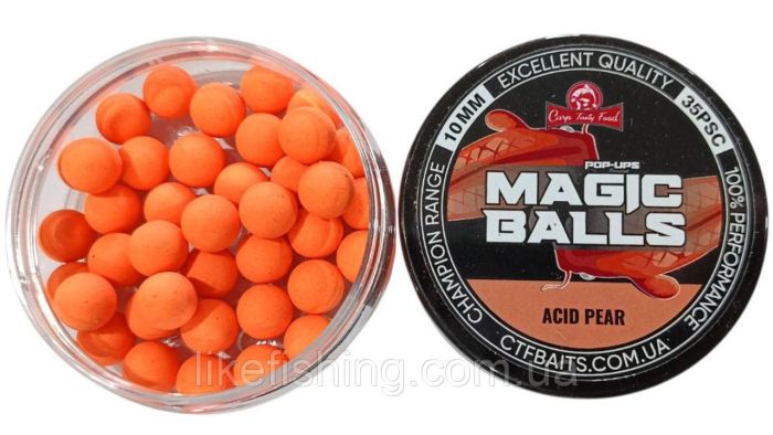 Плавающие бойлы POP-UP 10mm Acid Pear Carp Tasty Food