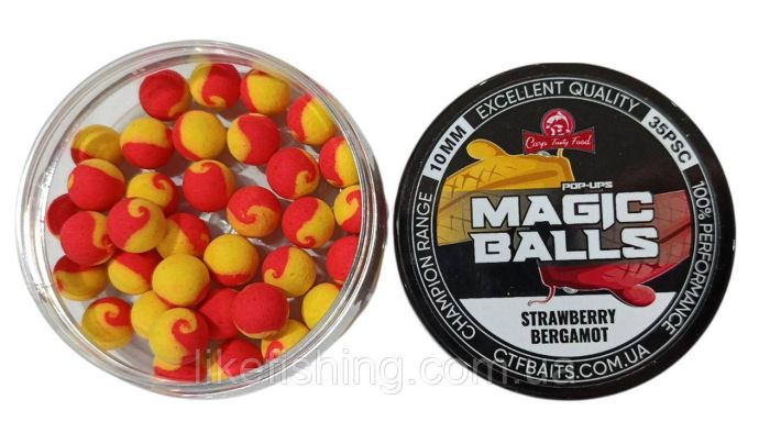 Плавающие бойлы POP-UP 10mm Strawberry Bergamot Carp Tasty Food