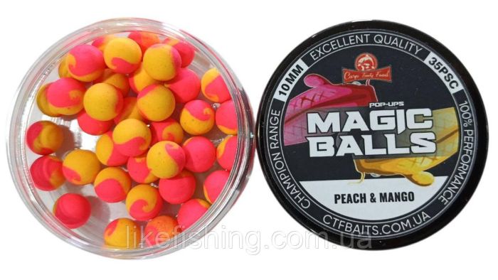 Плавающие бойлы POP-UP 10mm Peach & Mango Carp Tasty Food