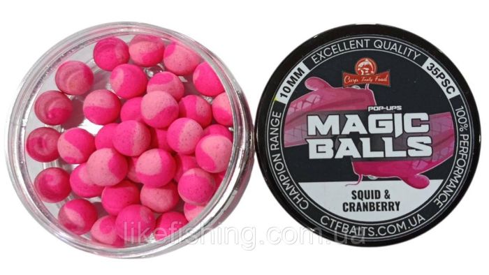 Плавающие бойлы POP-UP 10mm Squid & Cranberry Carp Tasty Food
