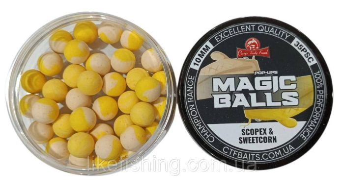 Плавающие бойлы POP-UP 10mm Scopex & Sweet Corn Carp Tasty Food