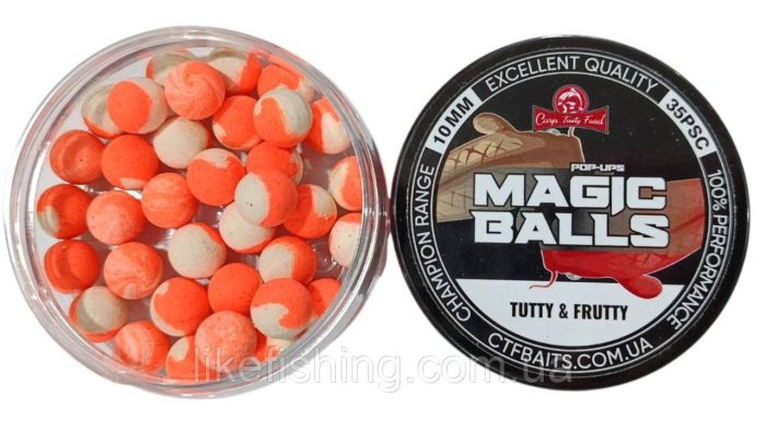 Плавающие бойлы POP-UP 10mm Tutty Frutty Carp Tasty Food