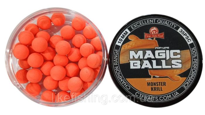 Плавающие бойлы POP-UP 10mm Monster Krill Carp Tasty Food