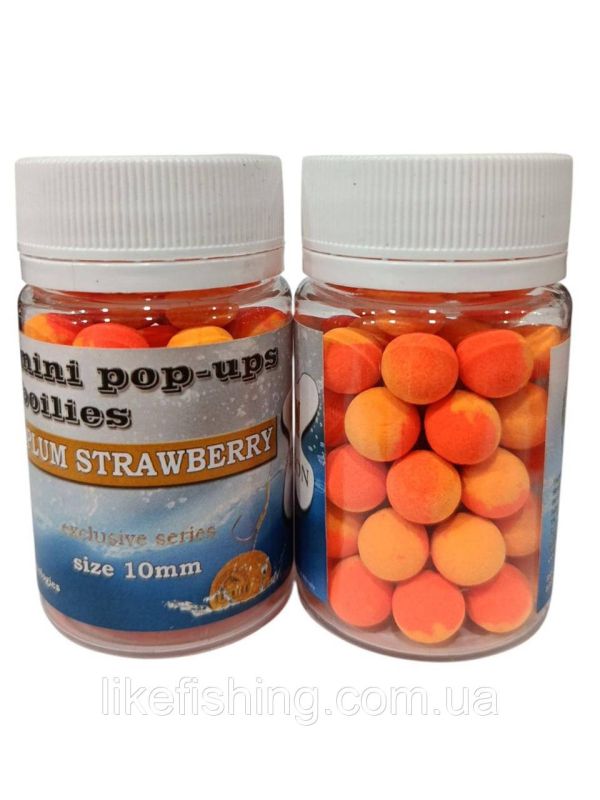 Плавающие бойлы POP-UP 10mm Plum Strawberry Dr.Agon