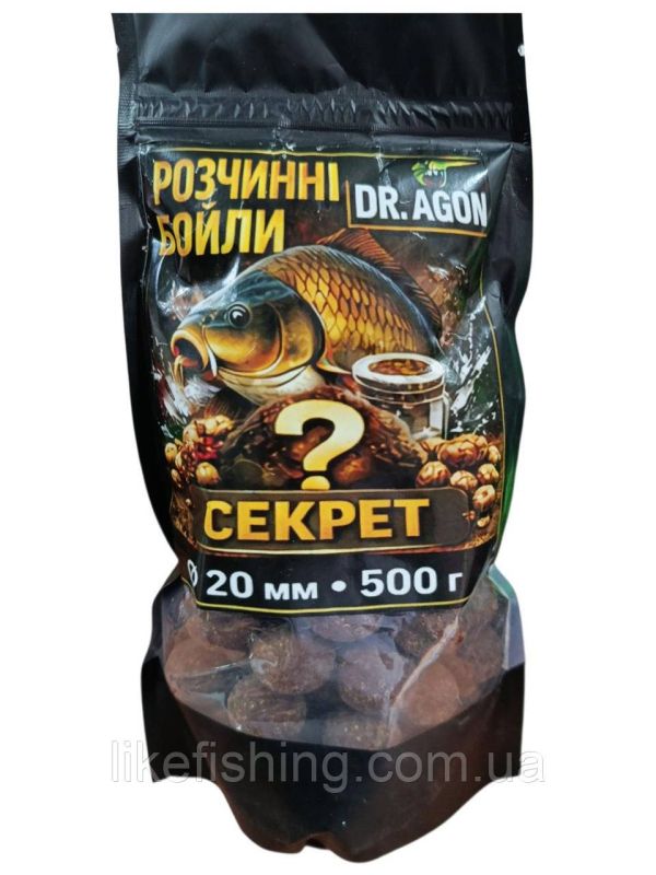 Бойлы прикормочные растворимые 20мм 500г Dr.Agon Секрет