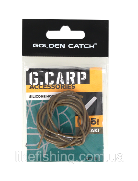 Трубка силиконовая GC G.Carp Silicone Hook Tube 1м 0.5мм Khaki