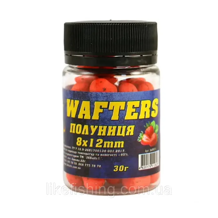 Бойл Wafters 8*12мм клубника 30г 3К Baits