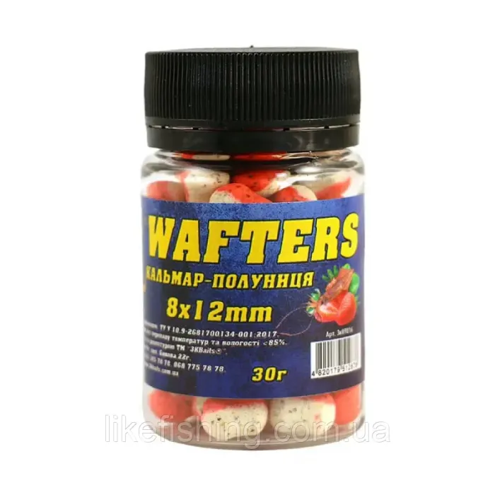 Бойл Wafters 8*12мм кальмар-клубника 30г 3К Baits