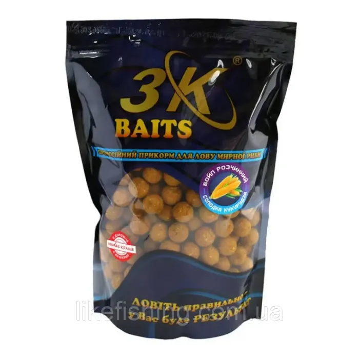 Бойл растворимый пылящий 16мм Сладкая кукуруза 0,8 кг 3K Baits