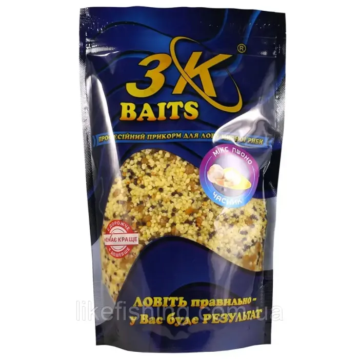 Зерновой МИКС Пшено Чеснок 500г 3K Baits