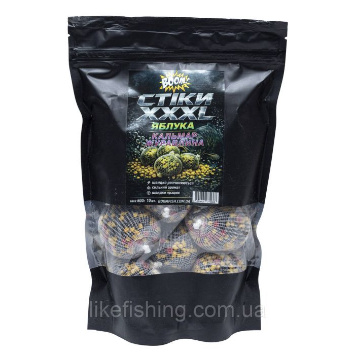 PVA Стики XXL – ЯБЛОКИ (10шт) – Кальмар-Клюква Boom Carp