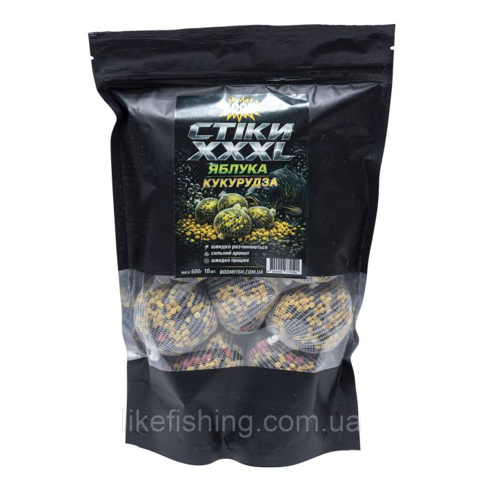 PVA Стики XXL – ЯБЛОКИ (10шт) – Кукуруза Boom Carp
