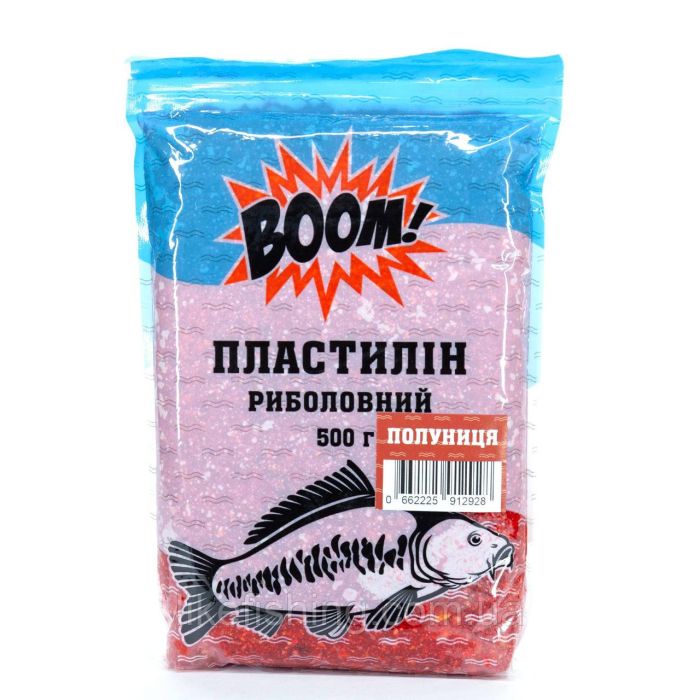 Рыболовный пластилин 500г – Клубника BOOM
