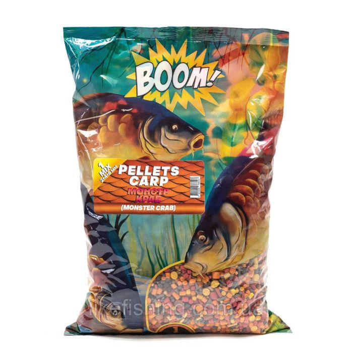 Пеллетс Карповый 1кг МIХ 1 – Монстр Краб BOOM