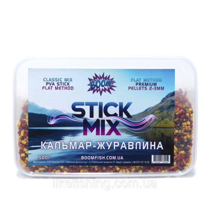 Stick Mix 500г – Кальмар Клюква BOOM