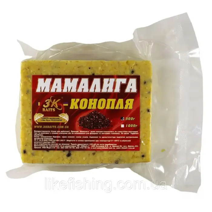 Мамалыга универсальная Конопля 500г 3K Baits