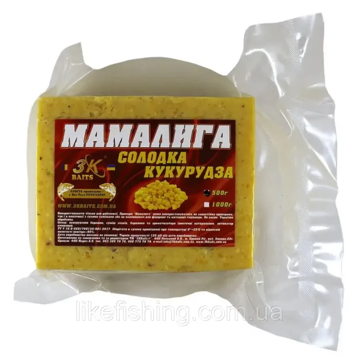 Мамалыга универсальная сладкая кукуруза 500г 3K Baits