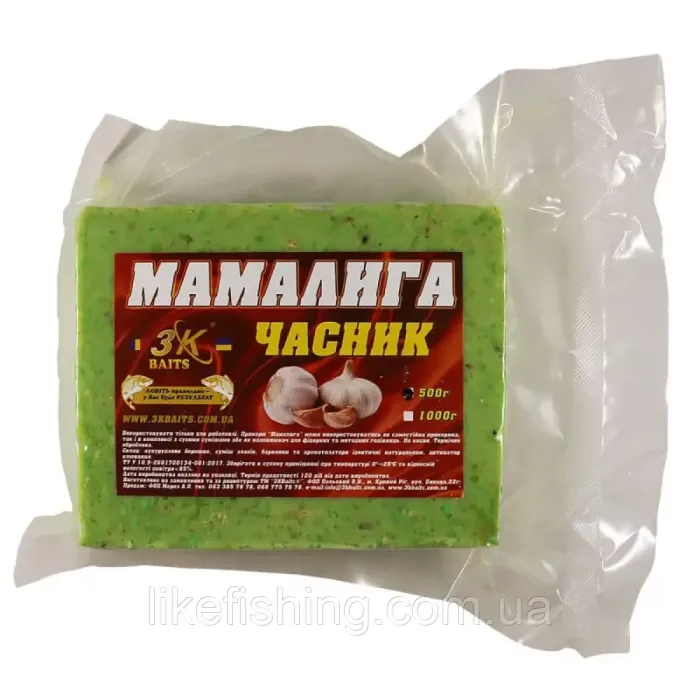 Мамалыга универсальная Чеснок 500г 3K Baits