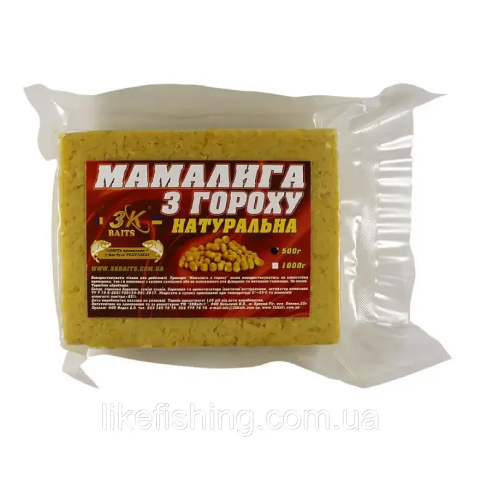 Мамалыга из гороха натуральная 500г 3K Baits