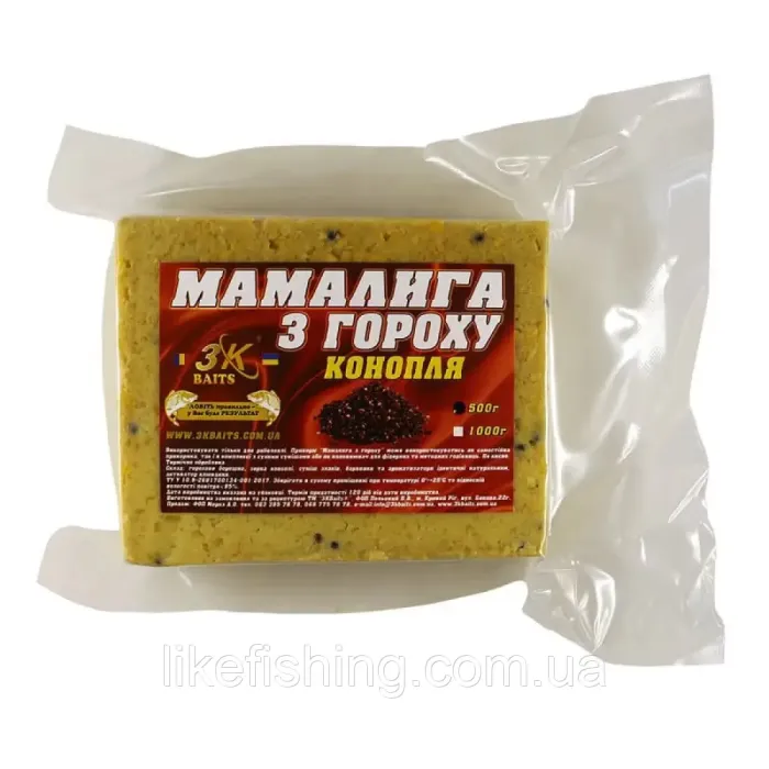 Мамалыга из гороха с коноплёй 500г 3K Baits