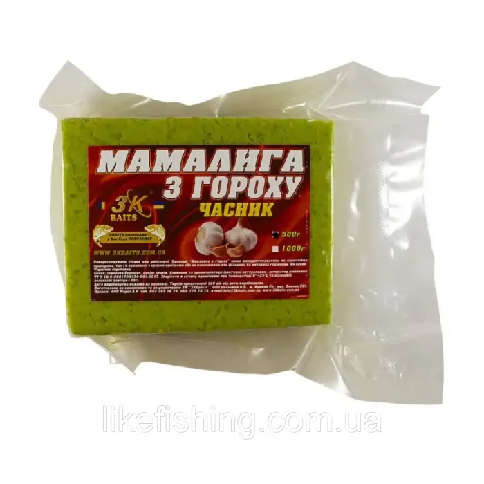 Мамалыга из гороха чеснок 500г 3K Baits