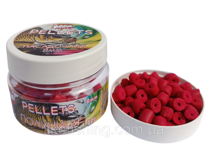 Насадочный Pellets 8мм 50г Клубника BOOM