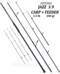 Удилище 2в1 карповое - фидерное 3.9 м тест 3.5lb - 200г Jazz Aifeima
