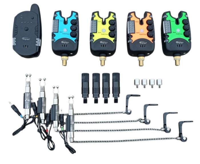 Набір 3в1 сигналізатори клювання + свінгери електронні + швидкознімачі Boya By Антизлодій JY-27B-SWK