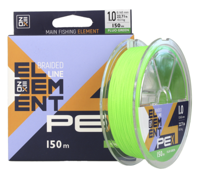 Шнур 0.8 PE 150 м Zeox Element X4 FG